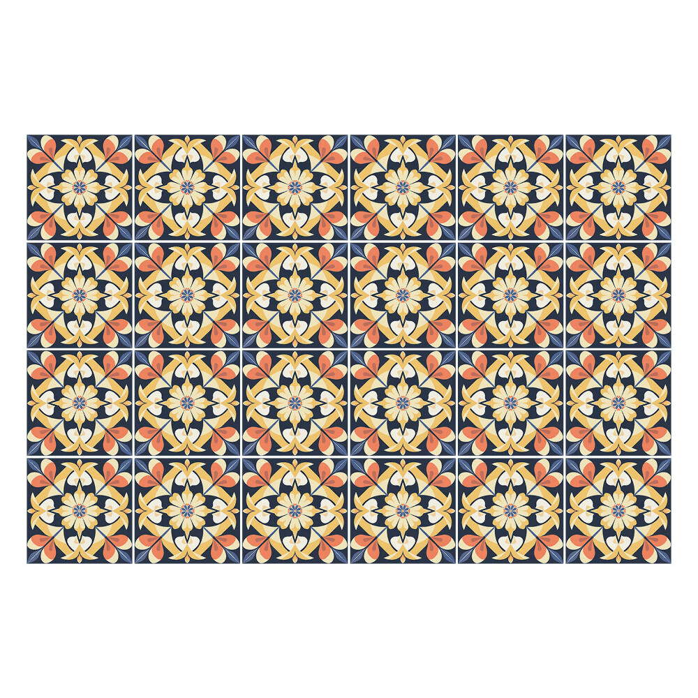 Samolepky na obklady Kvetinové motívy v sieťke