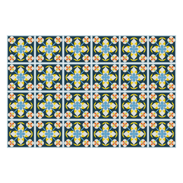 Samolepky na obklady Retro vintage vzor dlaždíc