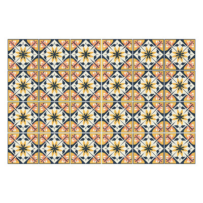 Nálepky na dlaždice Kvetinové symetrie v aranžmáne