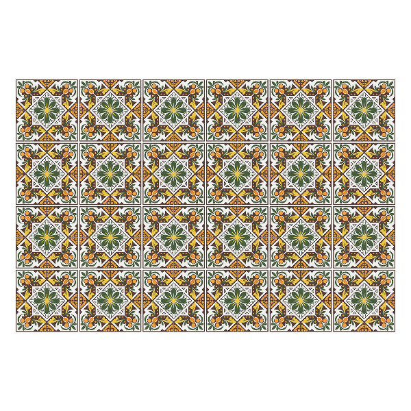 Samolepky na obklady Bohato zdobená dlažba