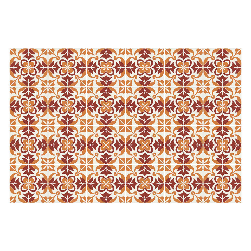 Nálepky na dlaždice Vzor inšpirovaný floristikou