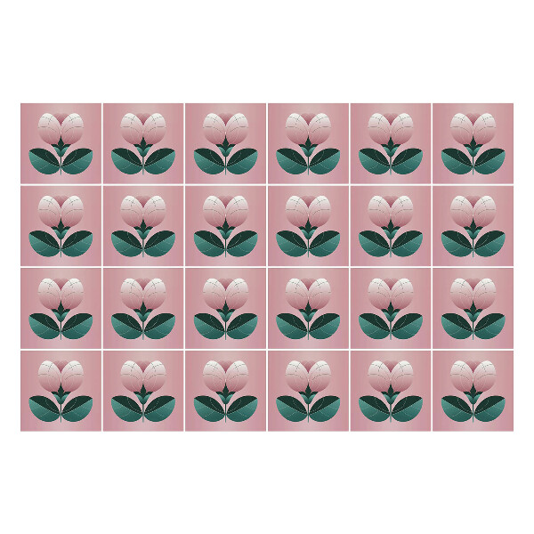 Samolepky na kachličky Kvetinové ilustrácie