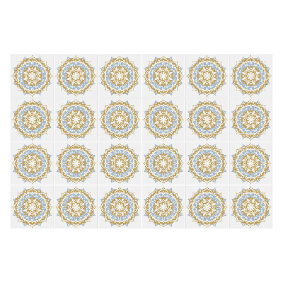 Nálepky na dlaždice Mandala s kvetmi