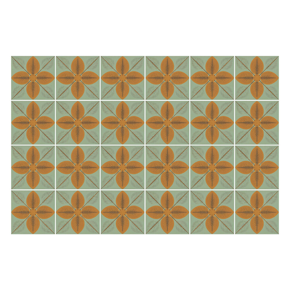 Nálepky na dlaždice Kvetinové motívy v sieťke