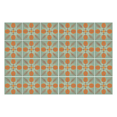 Nálepky na dlaždice Kvetinové motívy v sieťke