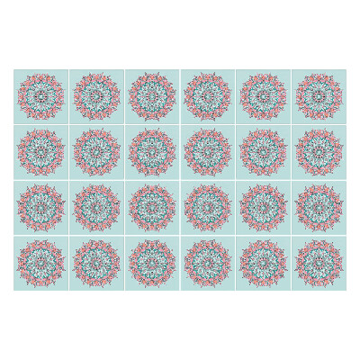 Samolepky na kachličky Modré mandaly