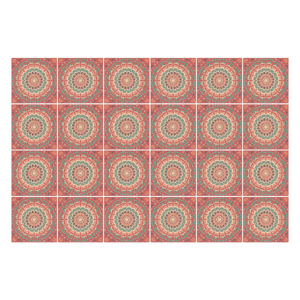 Nálepky na dlaždice Pastelové mandaly