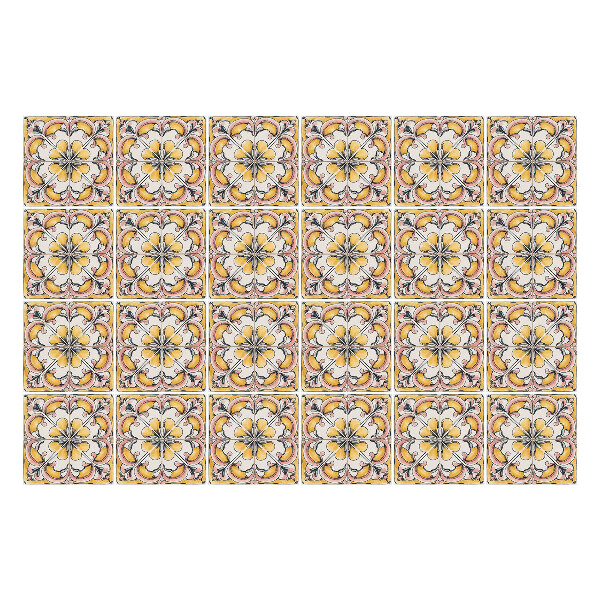 Samolepky na kachličky Kvetinové ozdoby v sieťke