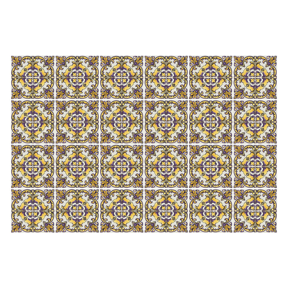 Samolepky na obklady Kvetinové ozdoby v sieťke