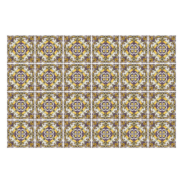 Samolepky na obklady Kvetinové ozdoby v sieťke