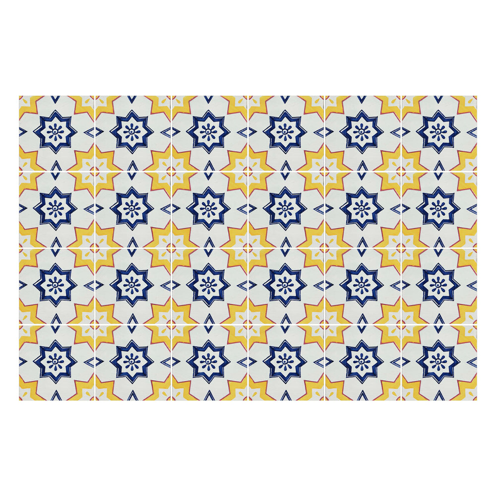 Nálepky na dlaždice Kvetinové geometrické motívy