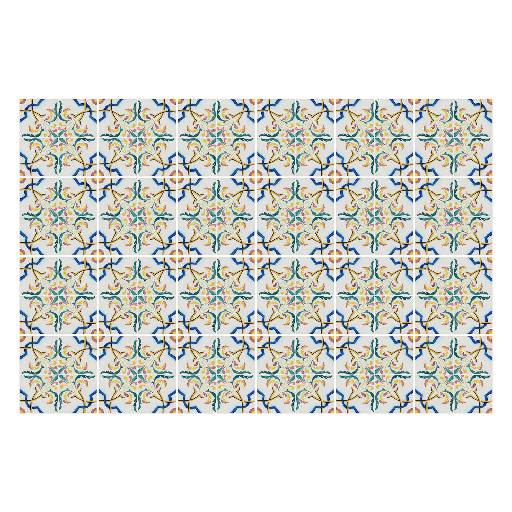 Samolepky na kachličky Kvetinové ozdoby v aranžmáne