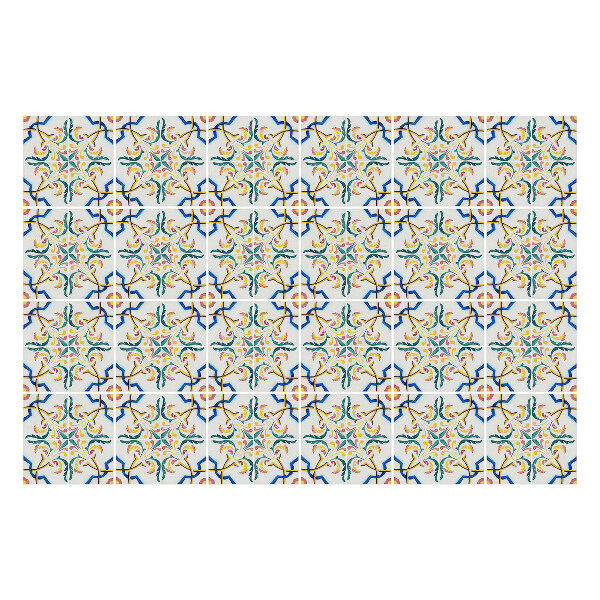 Samolepky na kachličky Kvetinové ozdoby v aranžmáne