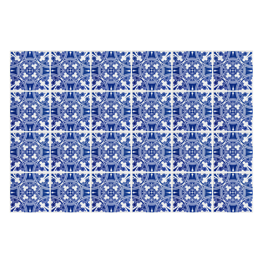 Samolepky na obklady Kvetinové ozdoby v kruhoch