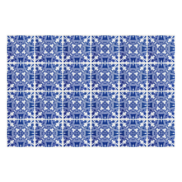 Samolepky na obklady Kvetinové ozdoby v kruhoch