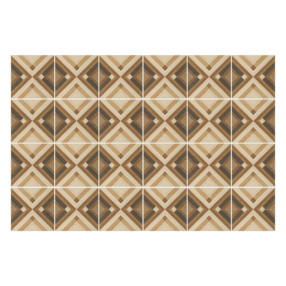 Samolepky na obklady Drevené kosoštvorce v aranžmáne