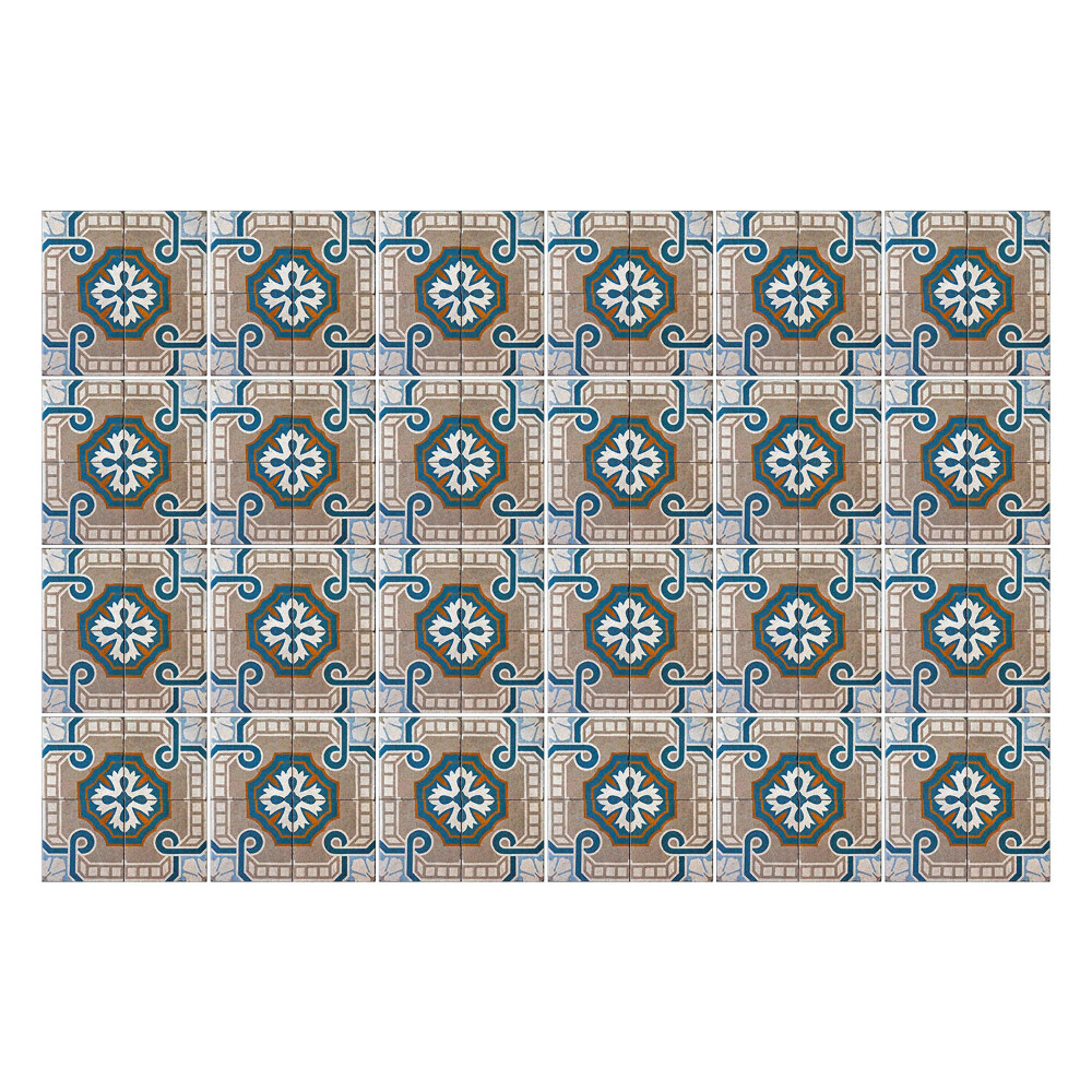 Nálepky na dlaždice Geometrické kvetinové motívy