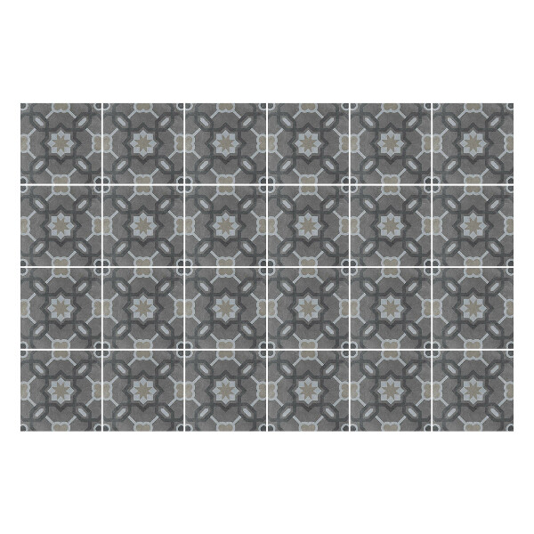 Nálepky na dlaždice Geometrické kvety a hviezdy