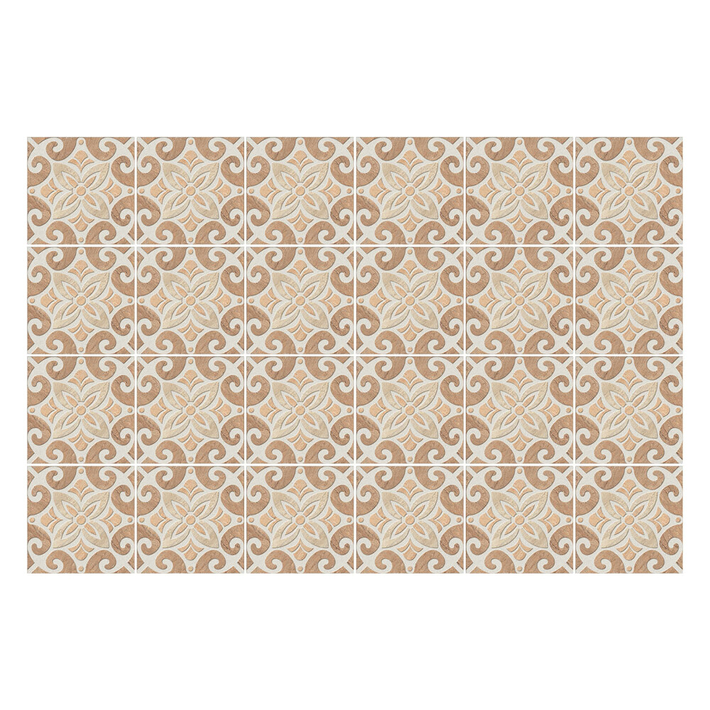 Samolepky na obklady Kvetinové ozdoby s vlnami