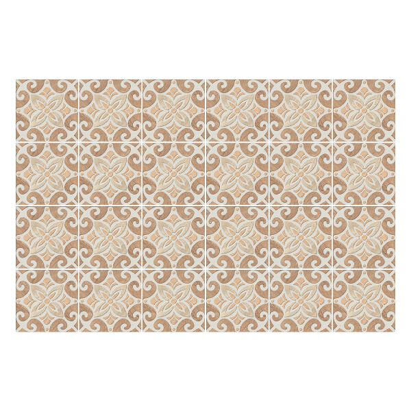 Samolepky na obklady Kvetinové ozdoby s vlnami