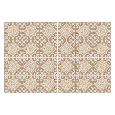 Samolepky na obklady Kvetinové ozdoby s vlnami