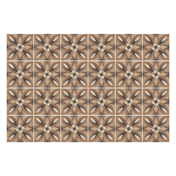 Samolepky na obklady Drevené kvetinové motívy