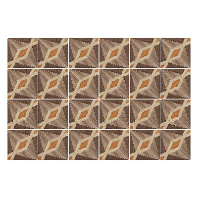 Samolepky na kachličky Geometria drevených tvarov