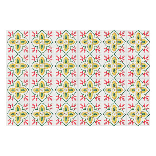 Samolepky na kachličky Kvetinové ozdoby v aranžmáne