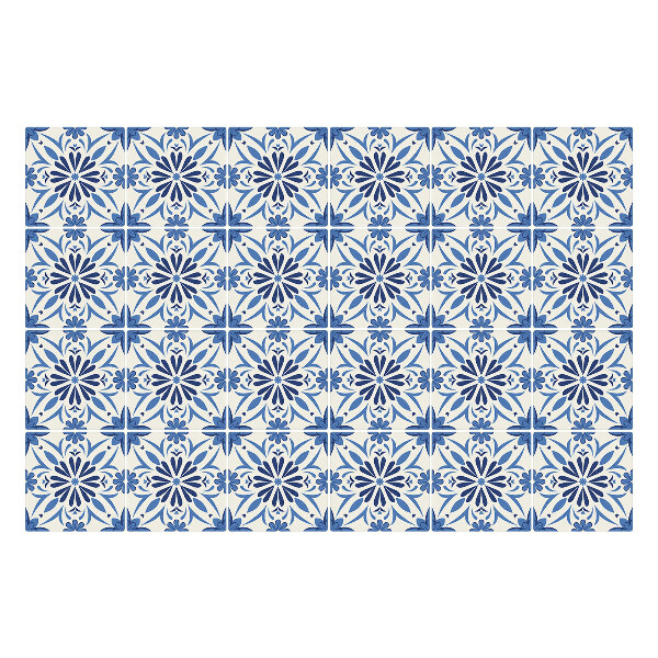 Samolepky na kachličky Kockovaný kvetinový motív