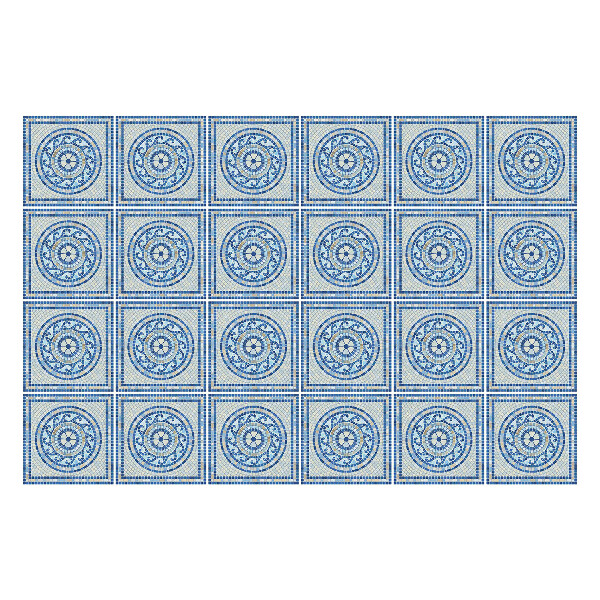 Samolepky na kachličky Geometrické kruhy v mriežke