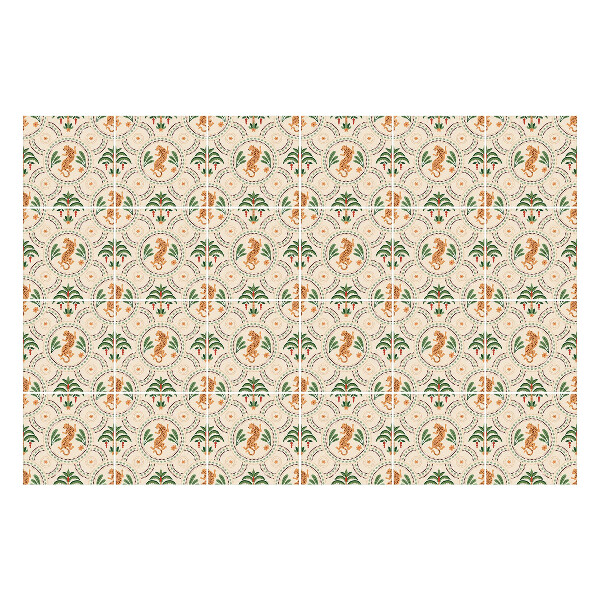 Samolepky na kachličky Exotická flóra a fauna