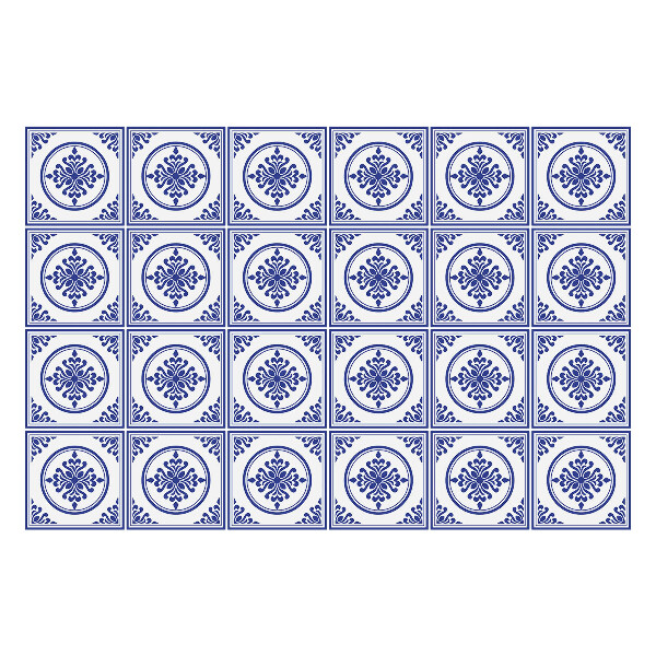 Samolepky na kachličky Klasické ozdoby v štvorcoch