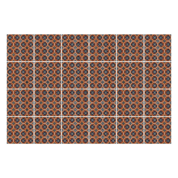 Samolepky na obklady Prekrížené kosoštvorce s detailmi