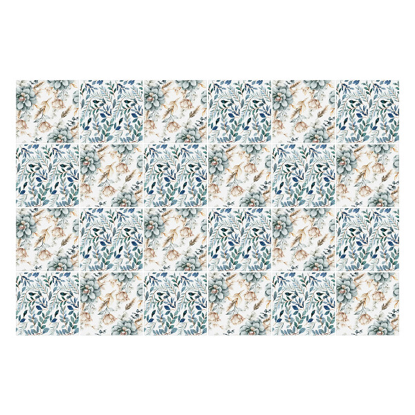 Nálepky na dlaždice Rastlinný kvetinový motív