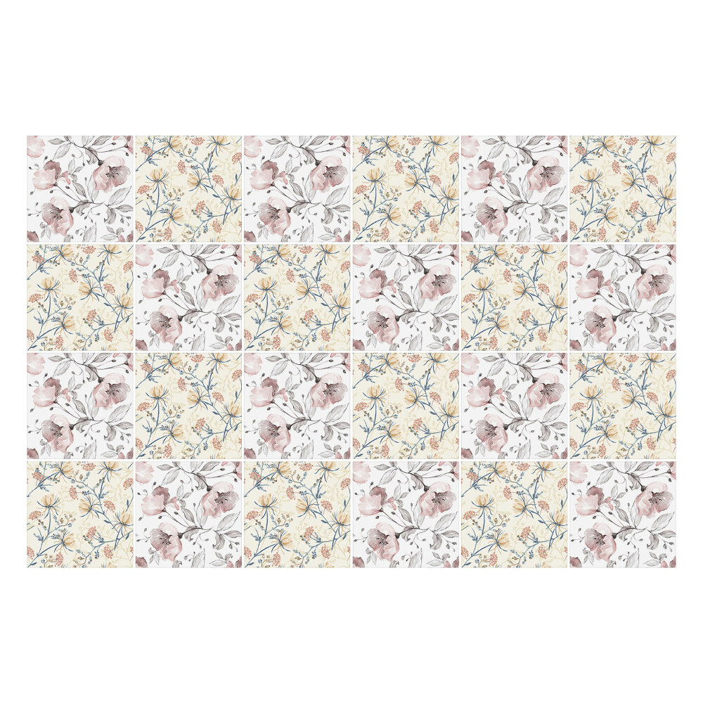 Samolepky na obklady Kvetinový motív s vetvičkami