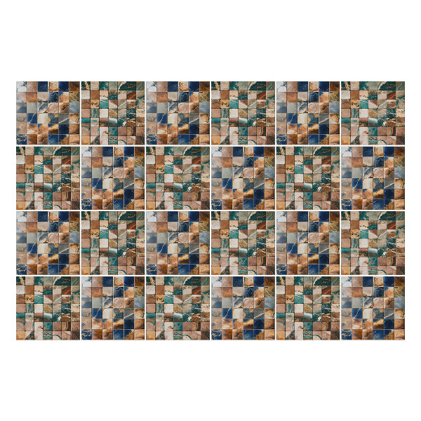 Nálepky na dlaždice Mozaika s geometrickými štvorčekmi