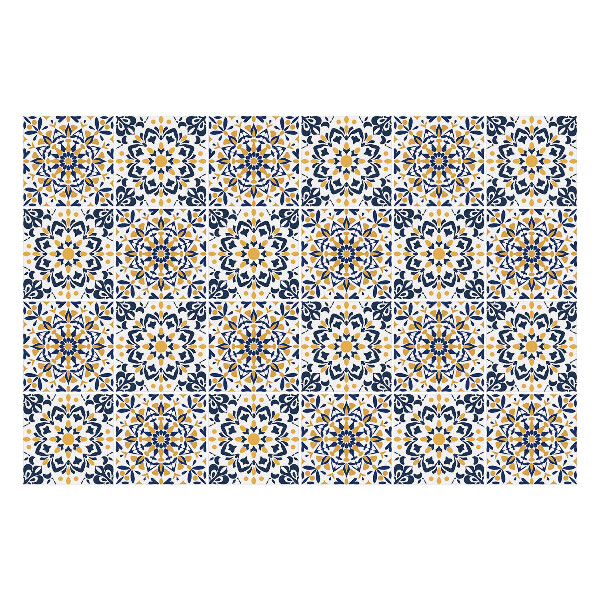 Nálepky na dlaždice Kvetinové mandaly v mriežke