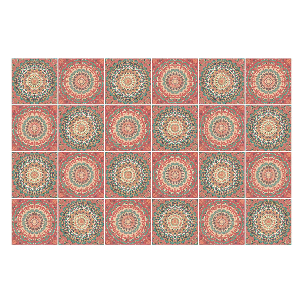 Samolepky na obklady Mandala v opakujúcich sa kruhoch