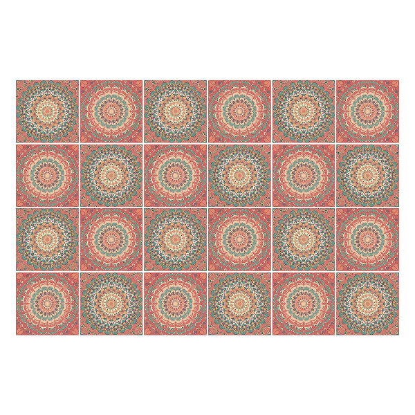 Samolepky na obklady Mandala v opakujúcich sa kruhoch