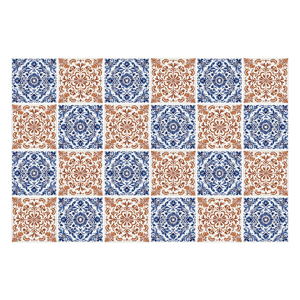 Nálepky na dlaždice Kvetinové ozdoby v sieťke