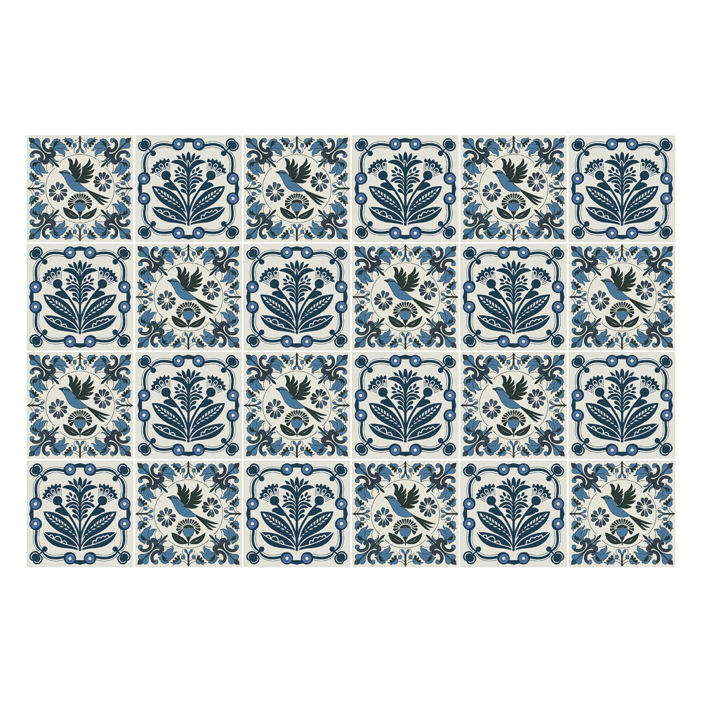 Samolepky na obklady Prírodné kvety a vtáky