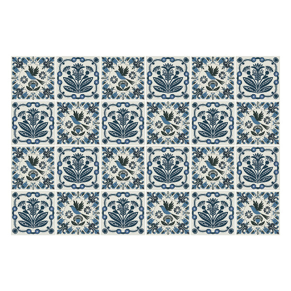 Samolepky na obklady Prírodné kvety a vtáky