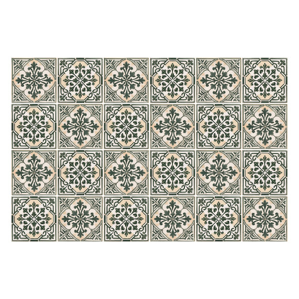 Nálepky na dlaždice Kvetinové ozdoby v sieťke