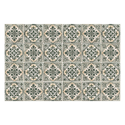 Nálepky na dlaždice Kvetinové ozdoby v sieťke