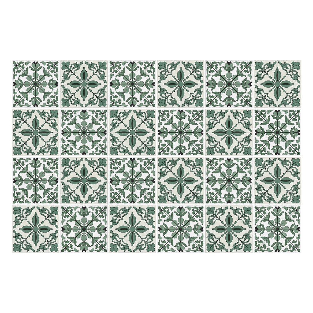 Samolepky na obklady Kvetinové ozdoby v sieťke