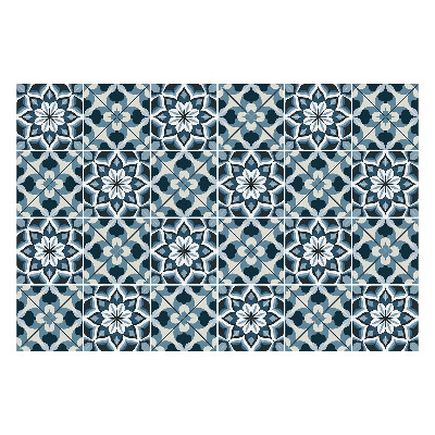 Samolepky na kachličky Kvetinové mandaly v mriežke