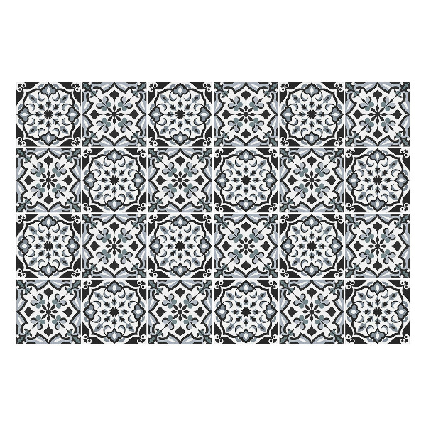 Nálepky na dlaždice Kvetinové ozdoby v kruhoch