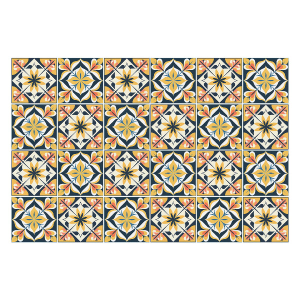 Samolepky na kachličky Kvetinové motívy v aranžmáne