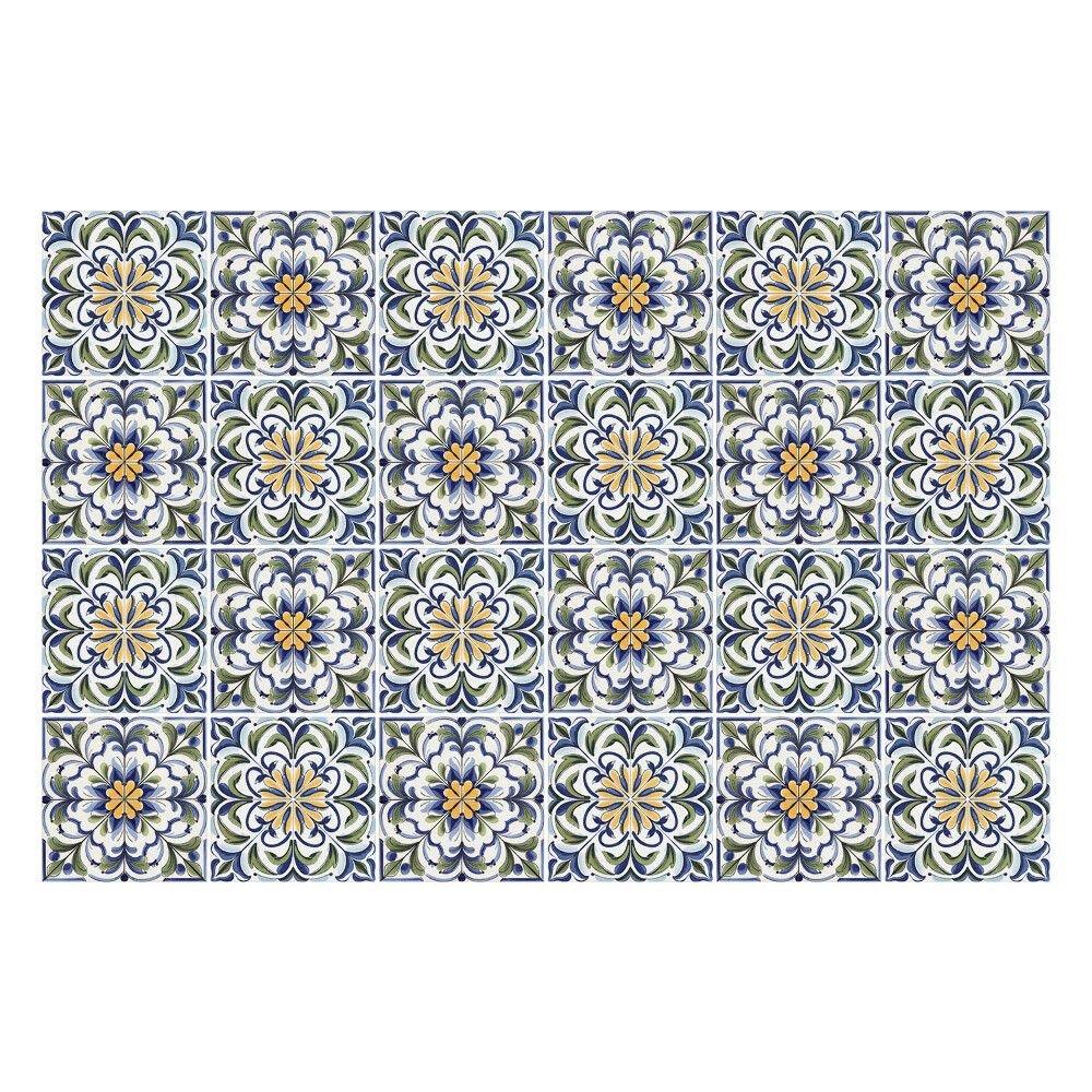 Nálepky na dlaždice Kvetinové ozdoby v sieťke