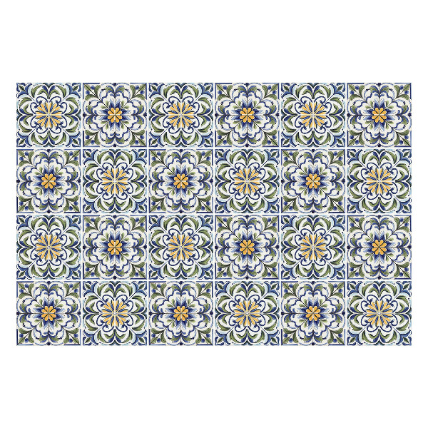 Nálepky na dlaždice Kvetinové ozdoby v sieťke